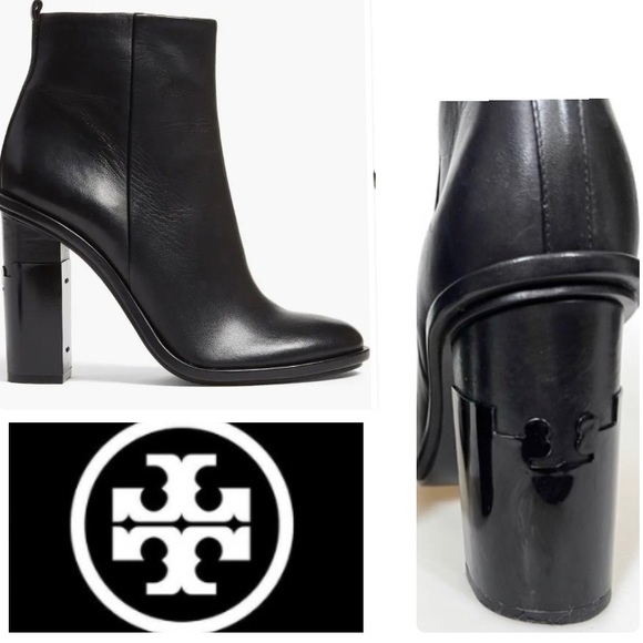 Tory Burch Gabrielle' Black Leather Bootie - Picture 1 of 16